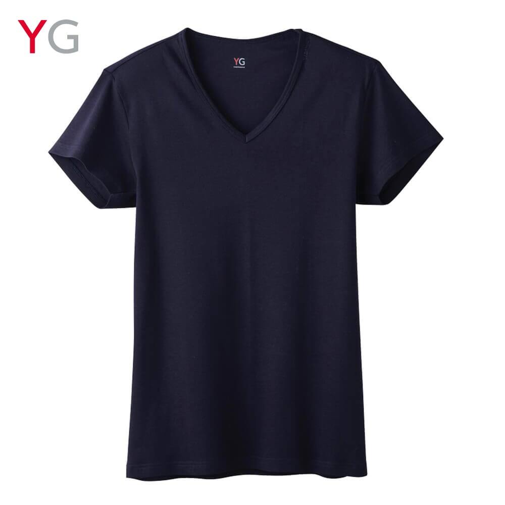 ＜GUNZE グンゼ＞ YG(ワイジー) 【COTTON COOL】VネックTシャツ(メンズ) ホワイト M