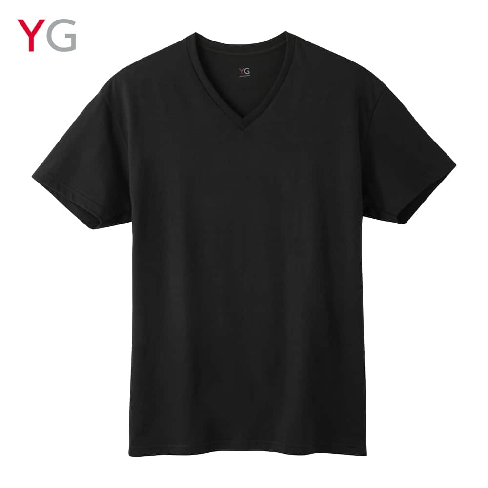 ＜GUNZE グンゼ＞ YG(ワイジー) 【超速吸水】VネックTシャツ（メンズ）【まとめ買い対象】 ホワイト M