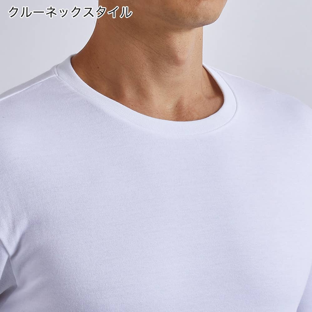 ダブルホット クルーネック９分袖シャツ メンズ メンズ