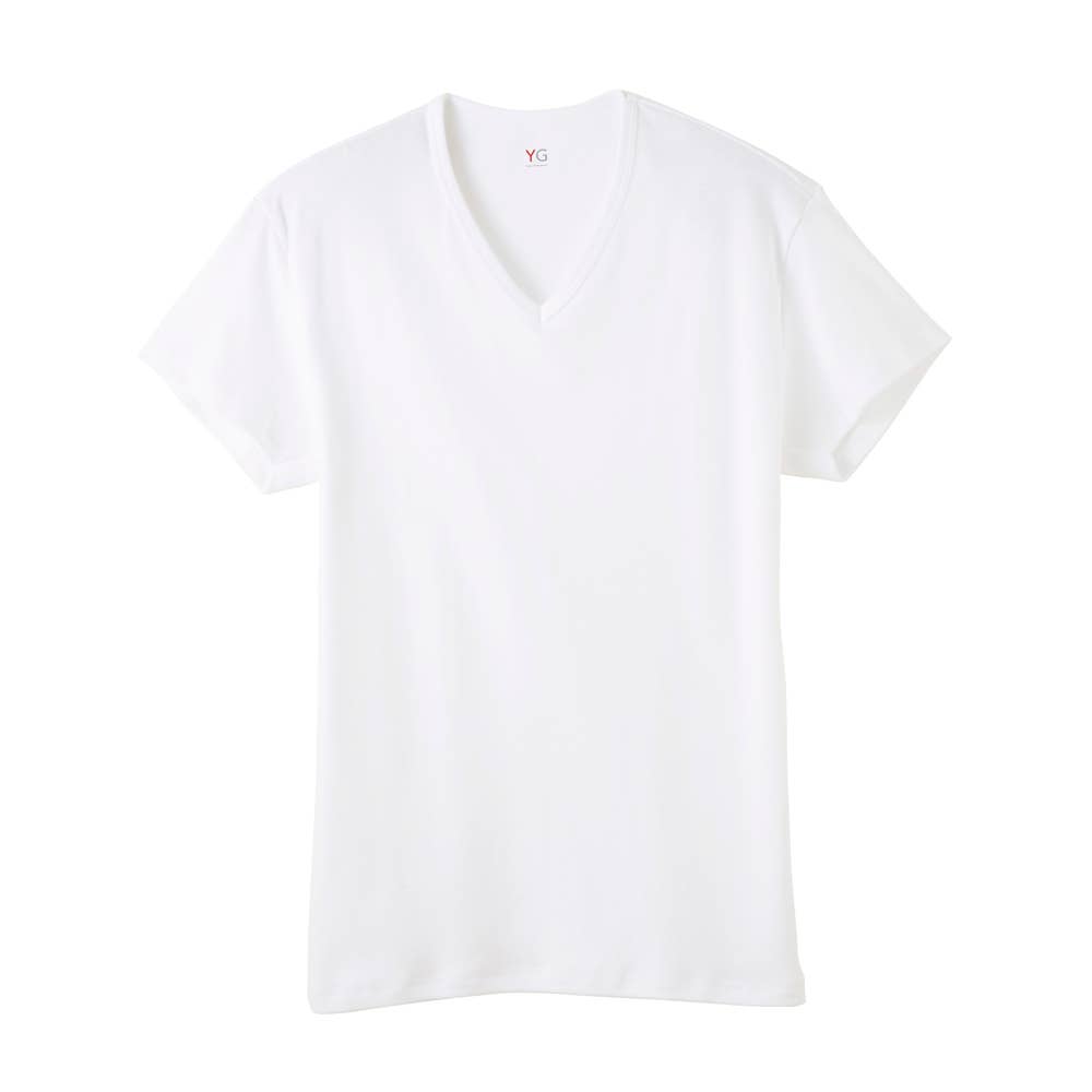 【ダブルホット】ＶネックＴシャツ【SALE】 YV0715V ホワイト