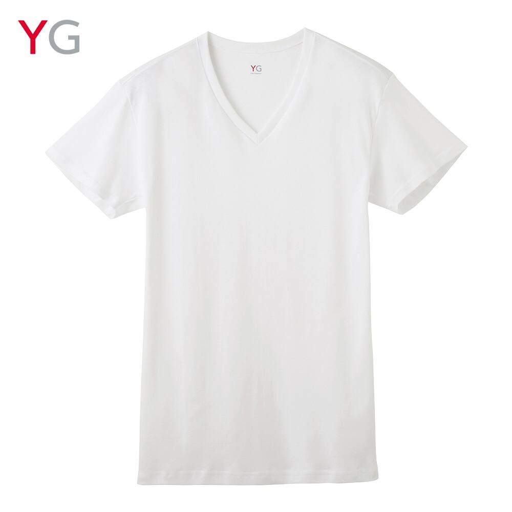 ＜GUNZE グンゼ＞ 20%OFF！YG(ワイジー) 【HOT-ON COTTON】VネックTシャツ（メンズ）【SALE】 ブラック LL