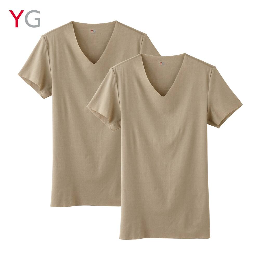 Cut Off 旅行用タイプ ｖネックｔシャツ2枚組 ｖ首 メンズ M ホワイト メンズ