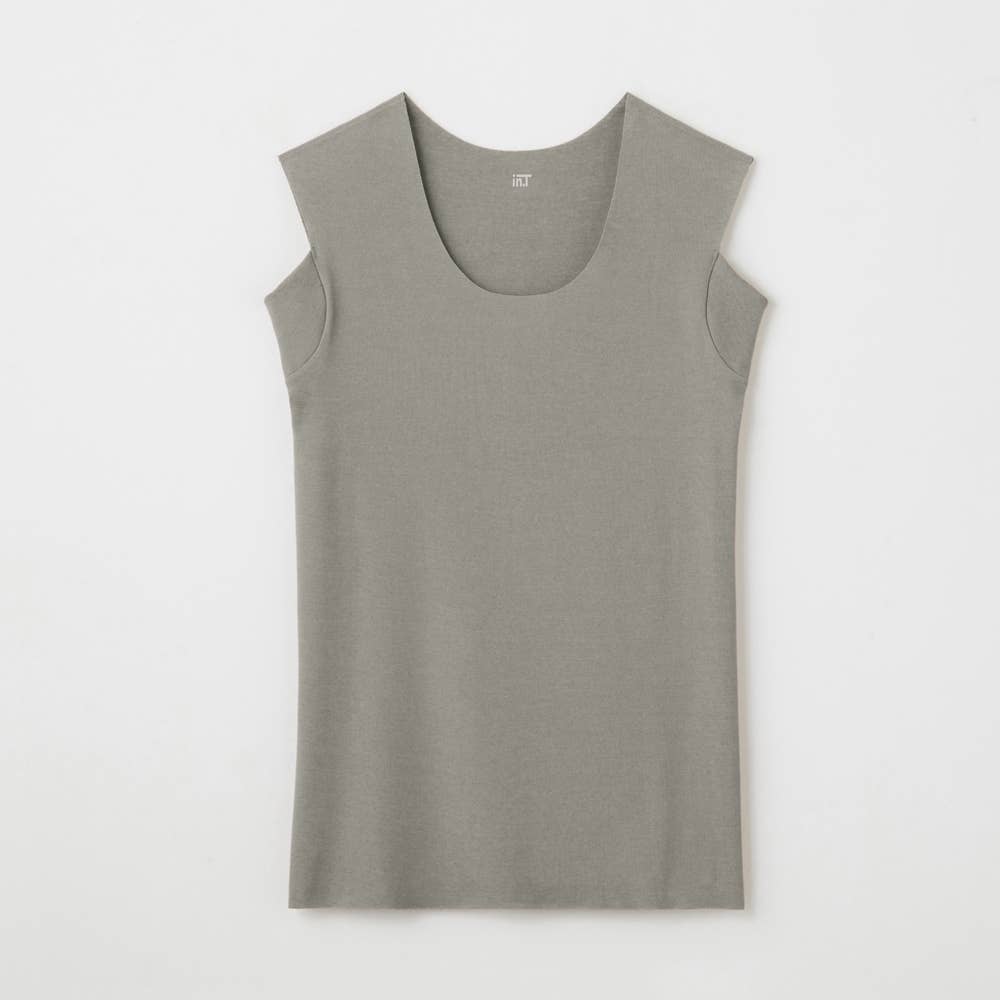 【ネット限定2枚セット】【Tシャツ専用】綿リッチ・汗取りパッド付きスリーブレス【送料無料】 YV1578EC カーキ