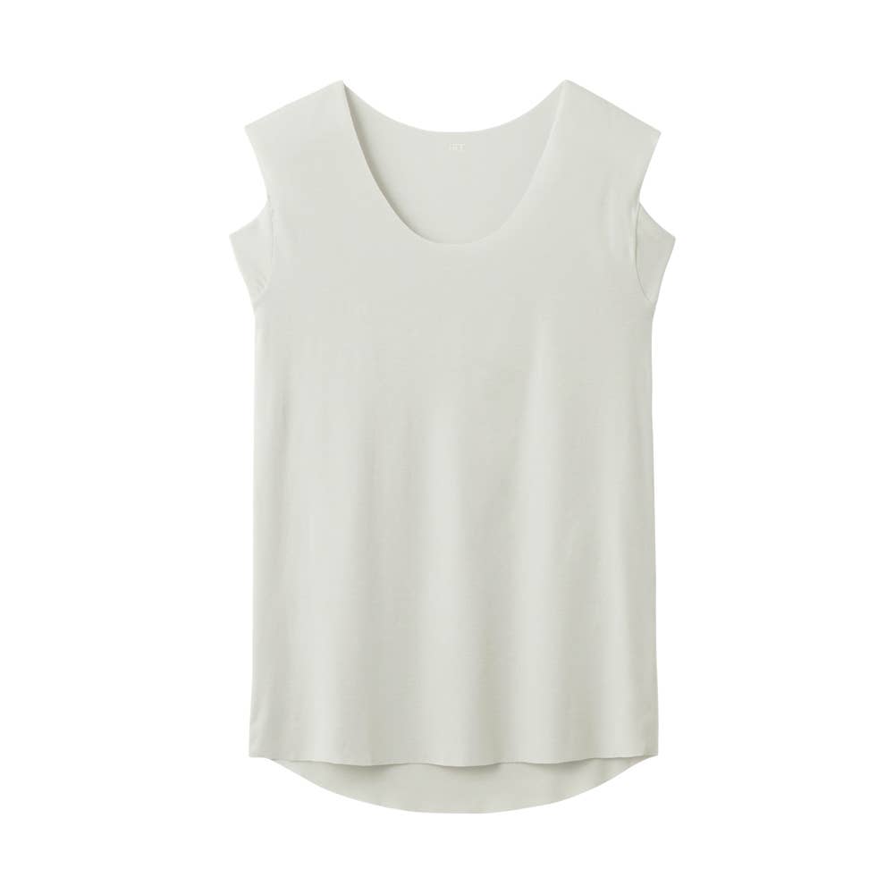 【ネット限定2枚セット/Tシャツ専用(ゆったり)】汗取りパッド付きスリーブレス【送料無料】 YV2418ST ライトグレー