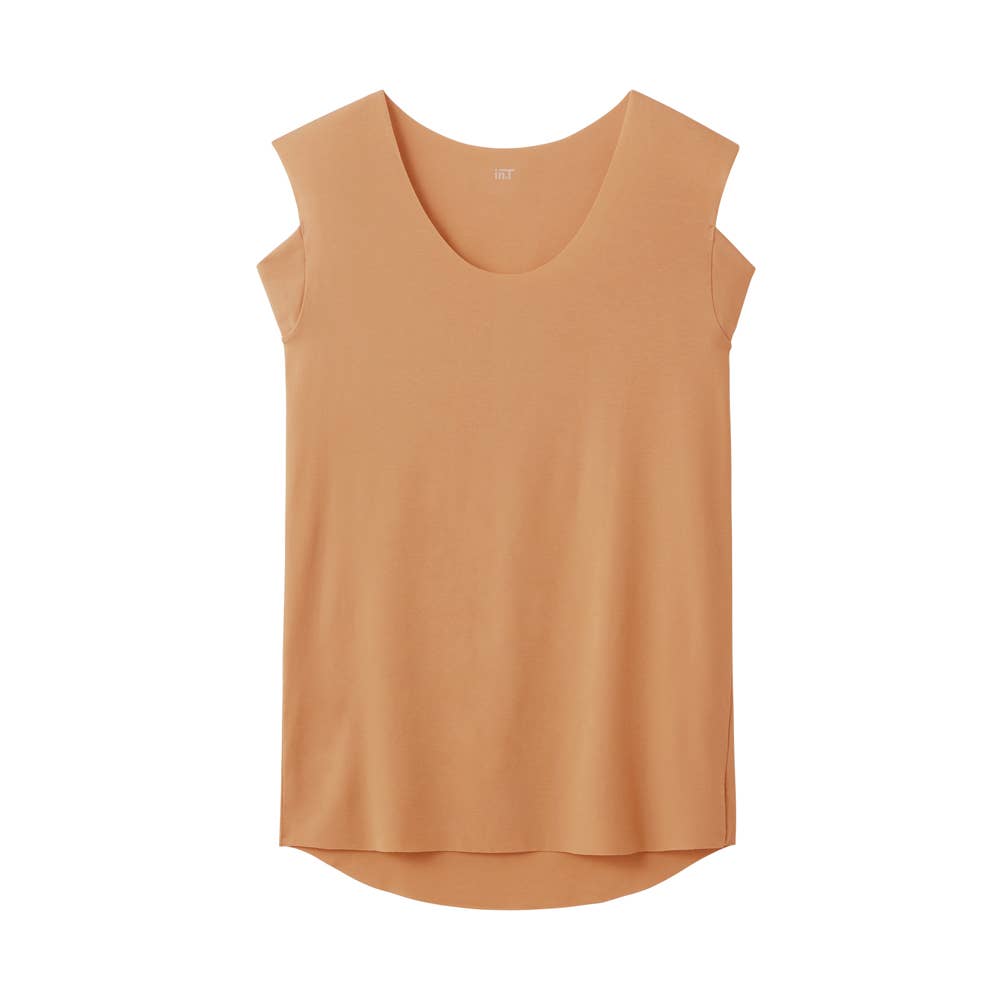 【ネット限定2枚セット/Tシャツ専用(ゆったり)】汗取りパッド付きスリーブレス【送料無料】 YV2418ST スモークオレンジ