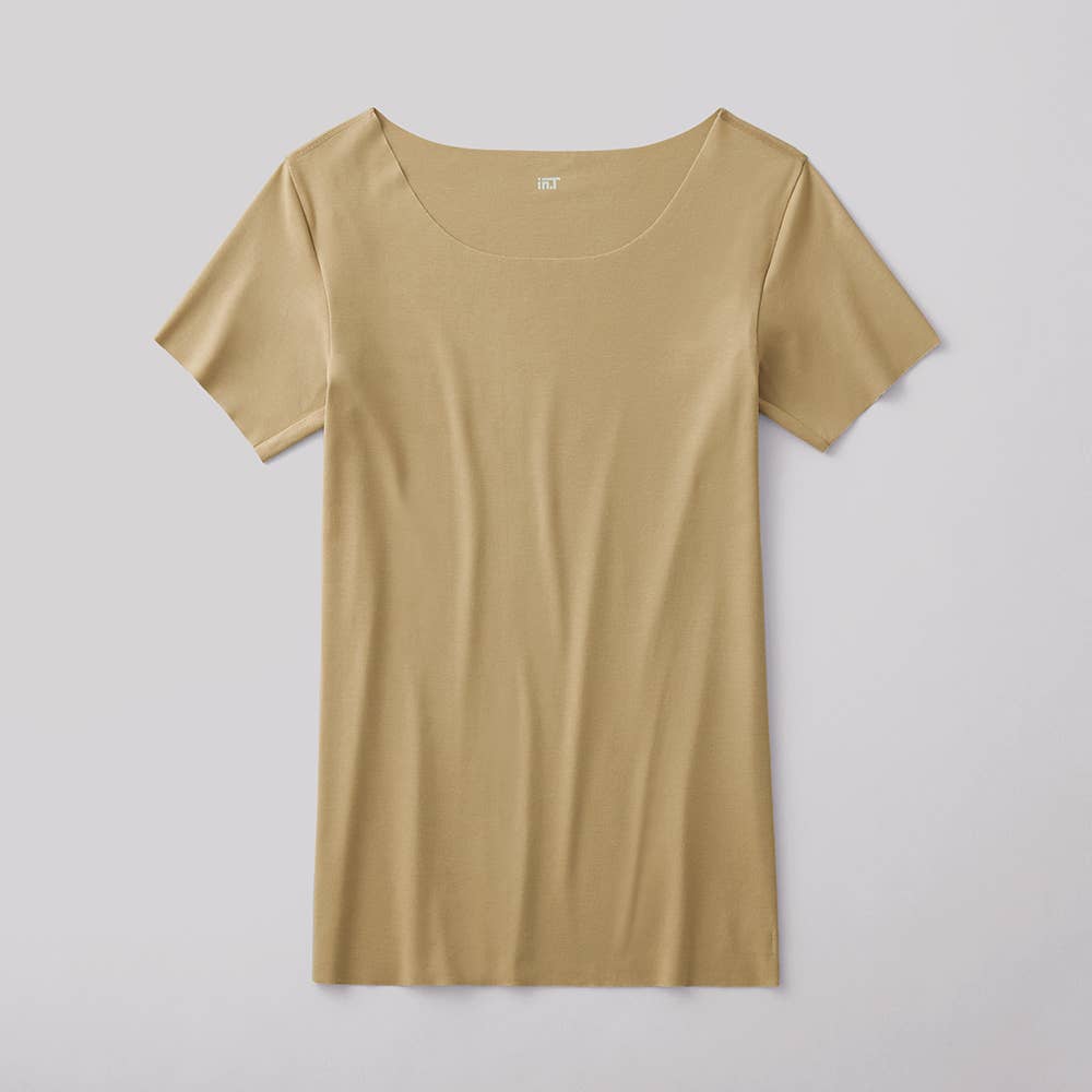 【in.T(インティー)】半袖シャツ（3分袖） YV2614W クリアベージュ