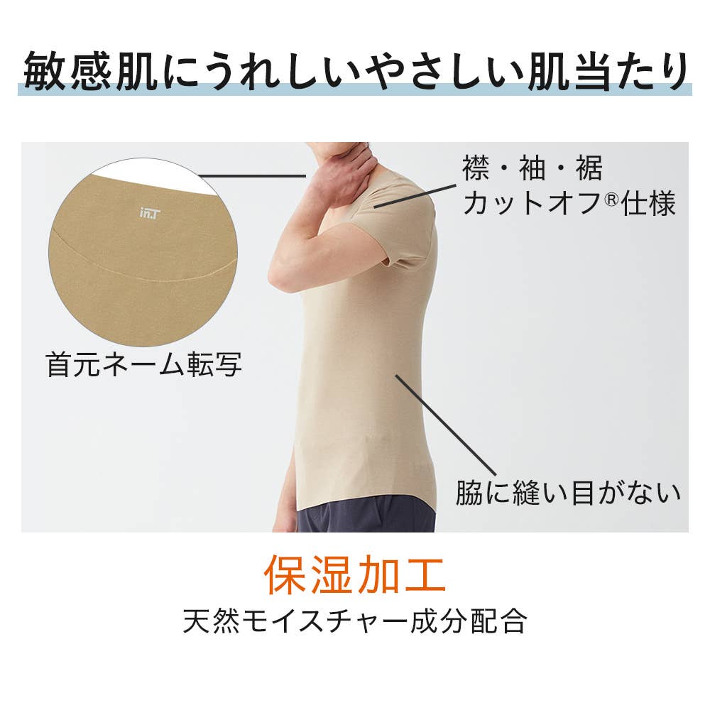 【in.T(インティー)】半袖シャツ(3分袖) YV2614W E2