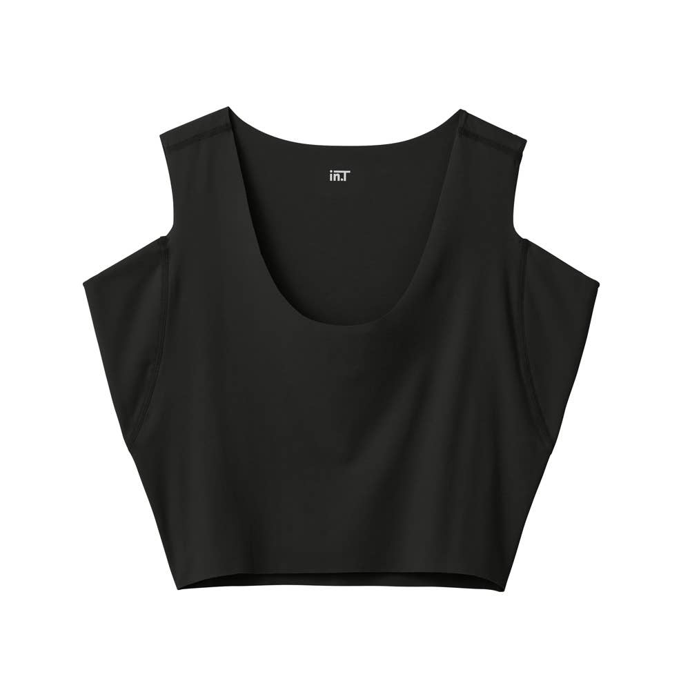 【Tシャツ専用】汗取り付きスリーブレス(ハーフ丈) YV3055 ブラック