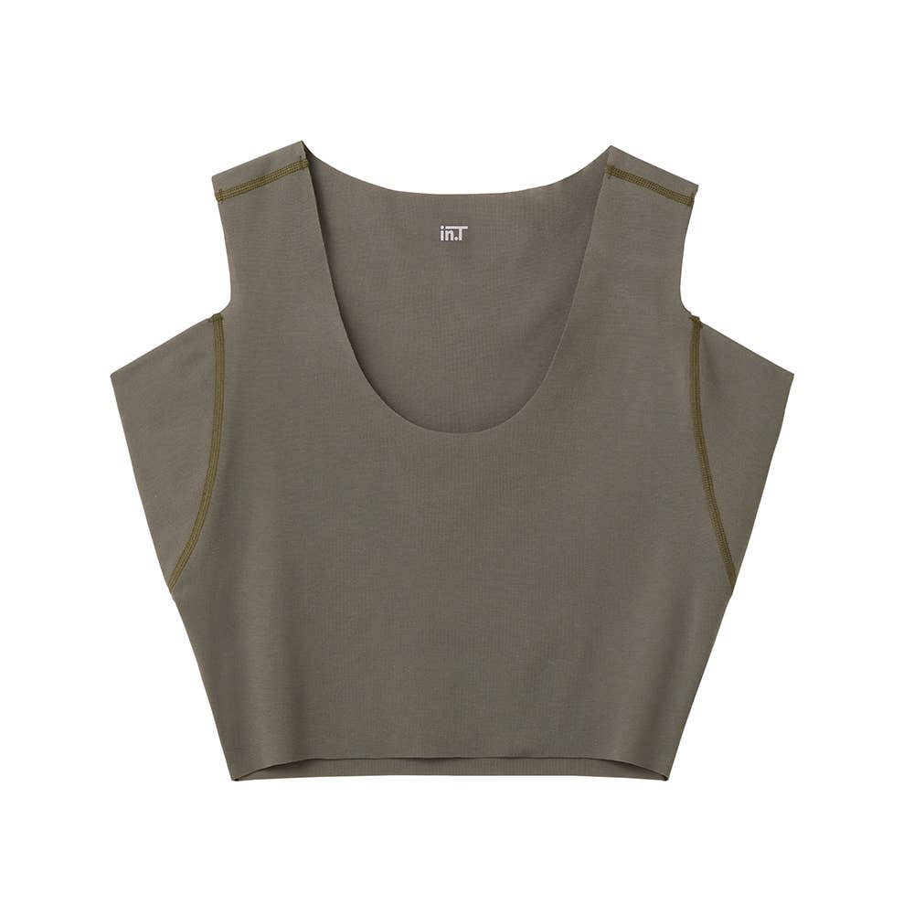 【Ｔシャツ専用】汗取り付きスリーブレス（ハーフ丈） YV3055 ロマンカーキー