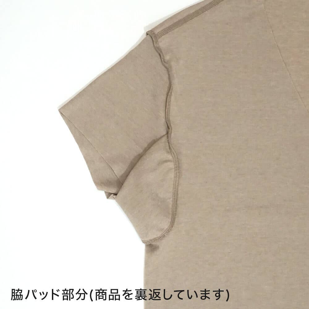 【汗取りパッド付き】VネックTシャツ(深めのV首)(短袖) YVD012A E2