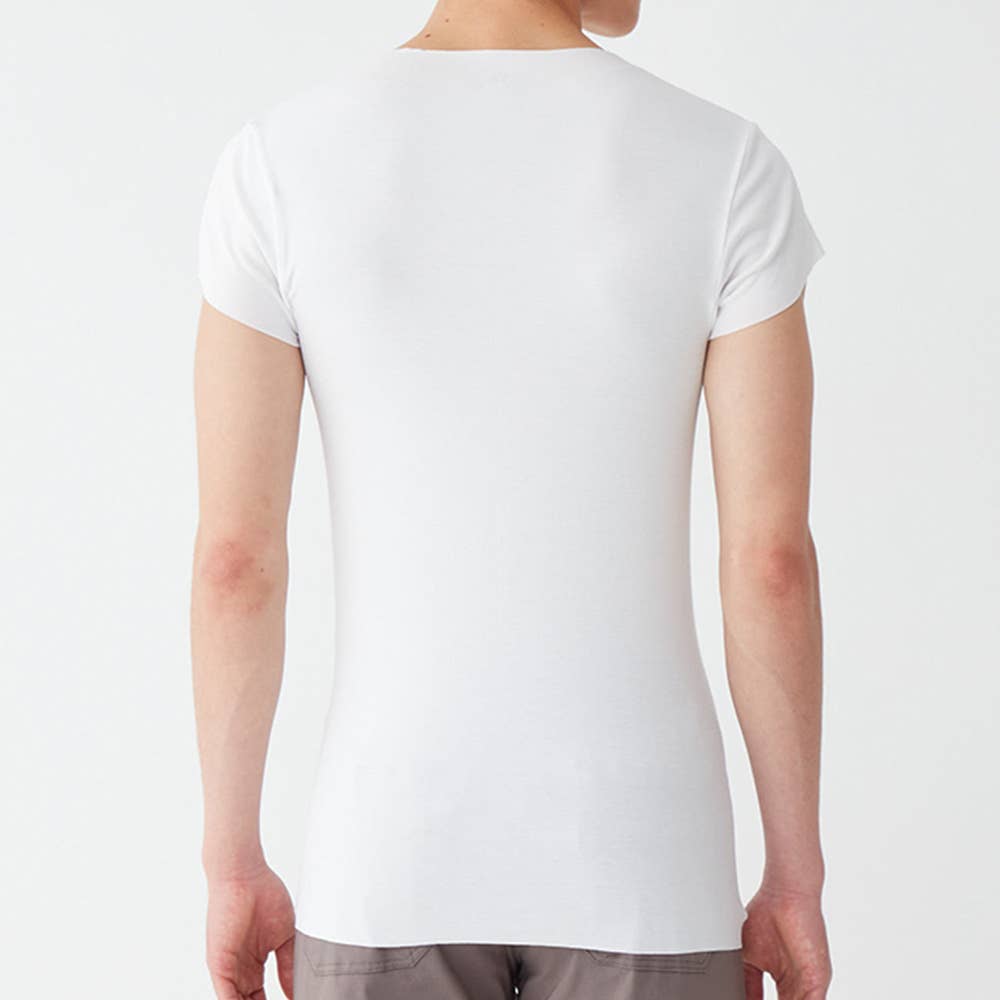 【汗取りパッド付き】VネックTシャツ(深めのV首)(短袖) YVD012A E6