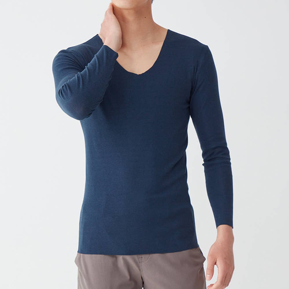 【NEXTRA WARM】長袖Vネックシャツ(V首) YVE009A E12