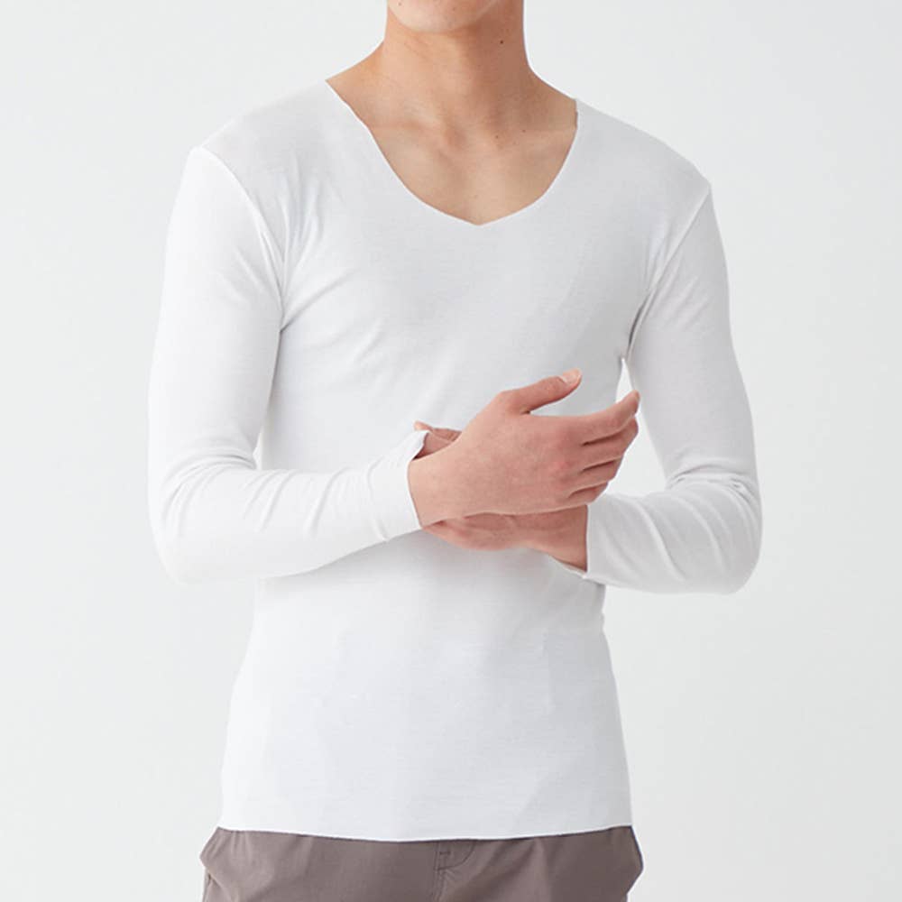 【NEXTRA WARM】長袖Vネックシャツ(V首) YVE009A E13