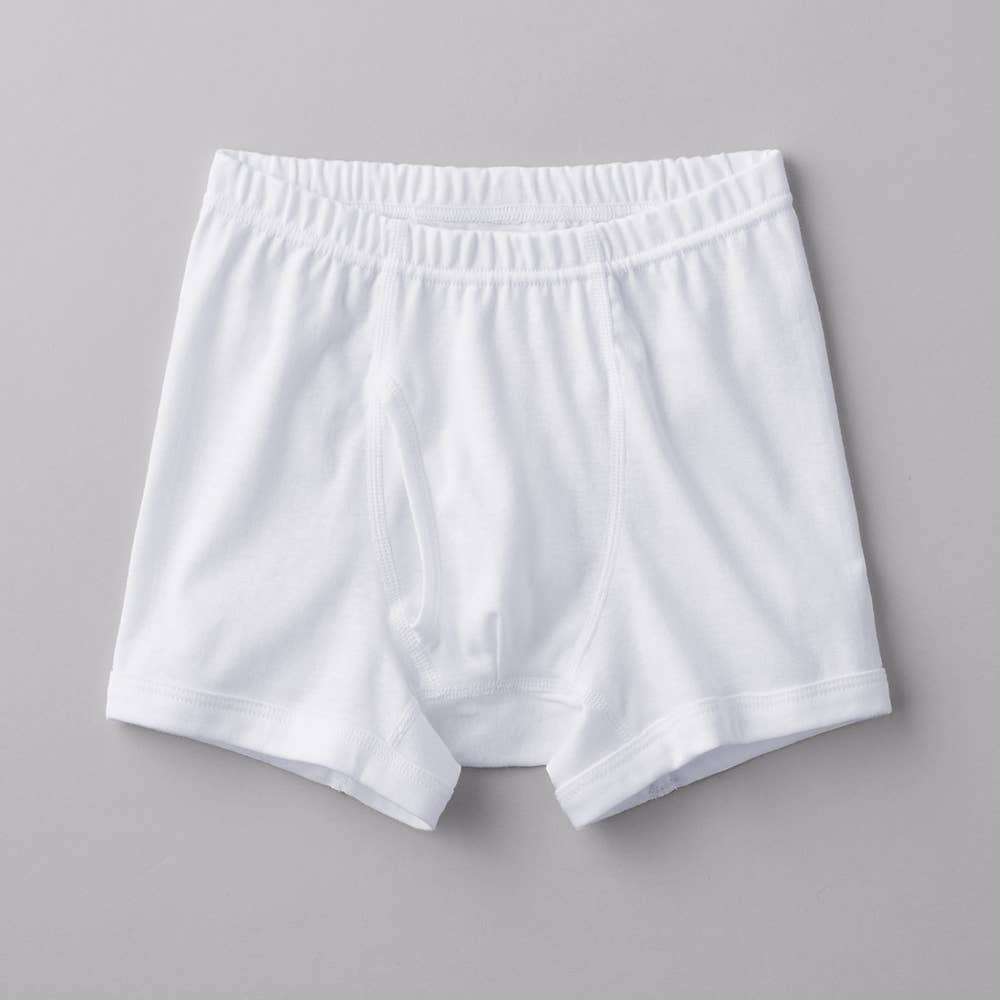 【綿100%】ボクサーパンツ(前あき)(100~140cm) ZX810EC ホワイト