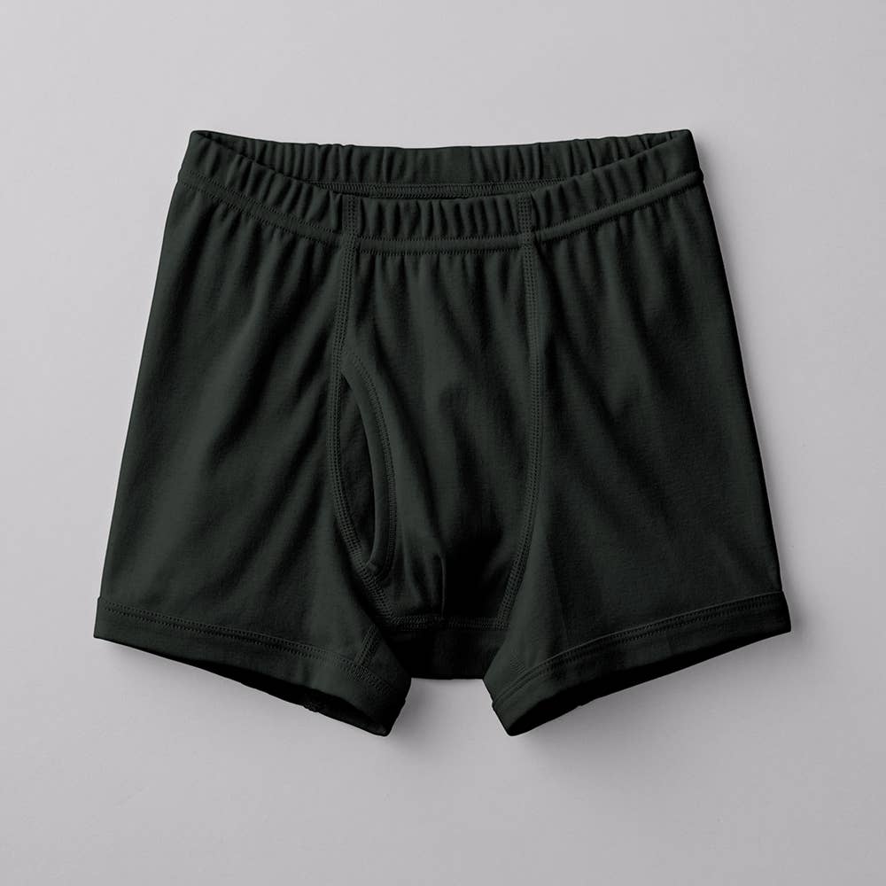 【綿100%】ボクサーパンツ(前あき)(100~140cm) ZX810EC ブラック