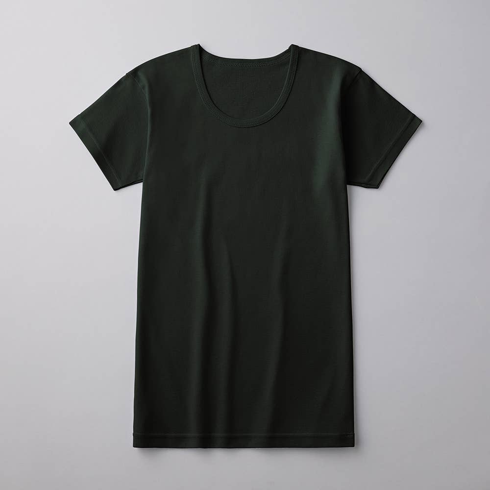 【綿100%】半袖丸首シャツ(100~140cm) ZX850EC ブラック