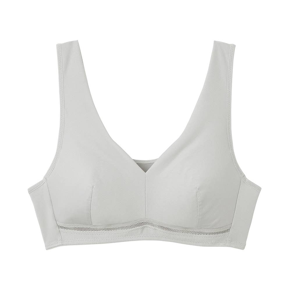 【汗ベタOFF】ノンワイヤーブラジャー EB1231N クリアグレー