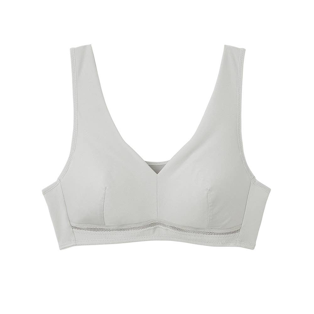 【汗ベタをOFF】ノンワイヤーブラジャー EB1231Z クリアグレー