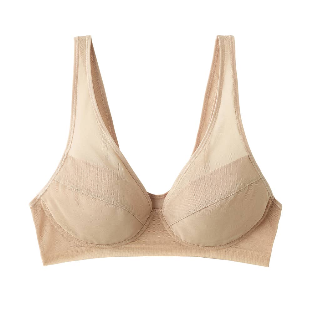【軽ブラ】ノンワイヤーブラジャー EB1235N クリスタルベージュ