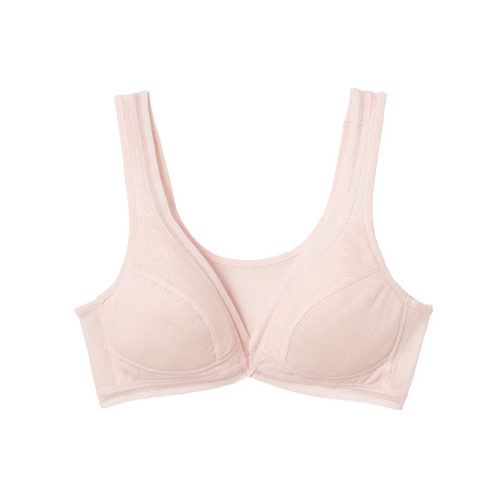 【抜群の通気性】ノンワイヤーブラジャー EB1237Z ライトピンク