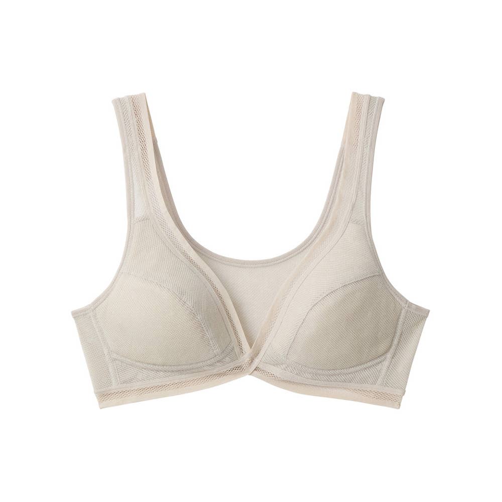 【抜群の通気性】ノンワイヤーブラジャー EB1237Z ミストグレー