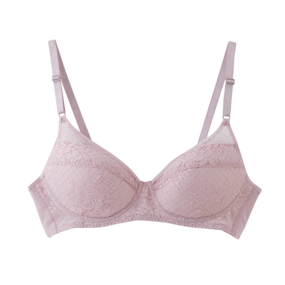 【軽ブラ】ノンワイヤーブラジャー EB1241H スモークピンク
