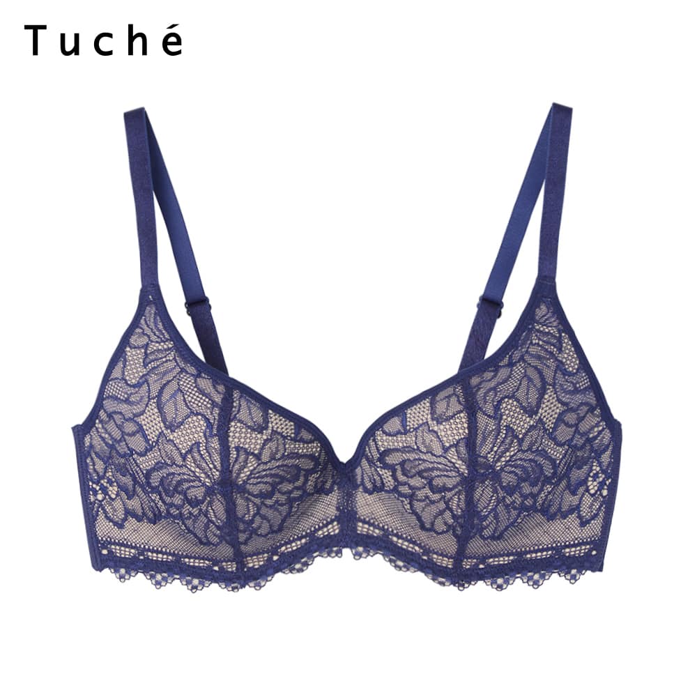 ＜GUNZE グンゼ＞ Tuche(トゥシェ) 【Future Bra レーシータイプ】ノンワイヤーブラジャー（レディース） フライピンク B75