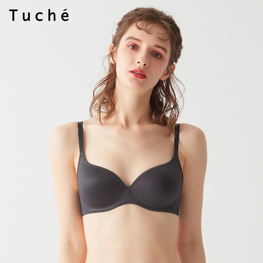 ＜GUNZE グンゼ＞ Tuche(トゥシェ) 【Future Bra ベーシックカラー】ノンワイヤーブラジャー（レディース） ベールブラウン B70