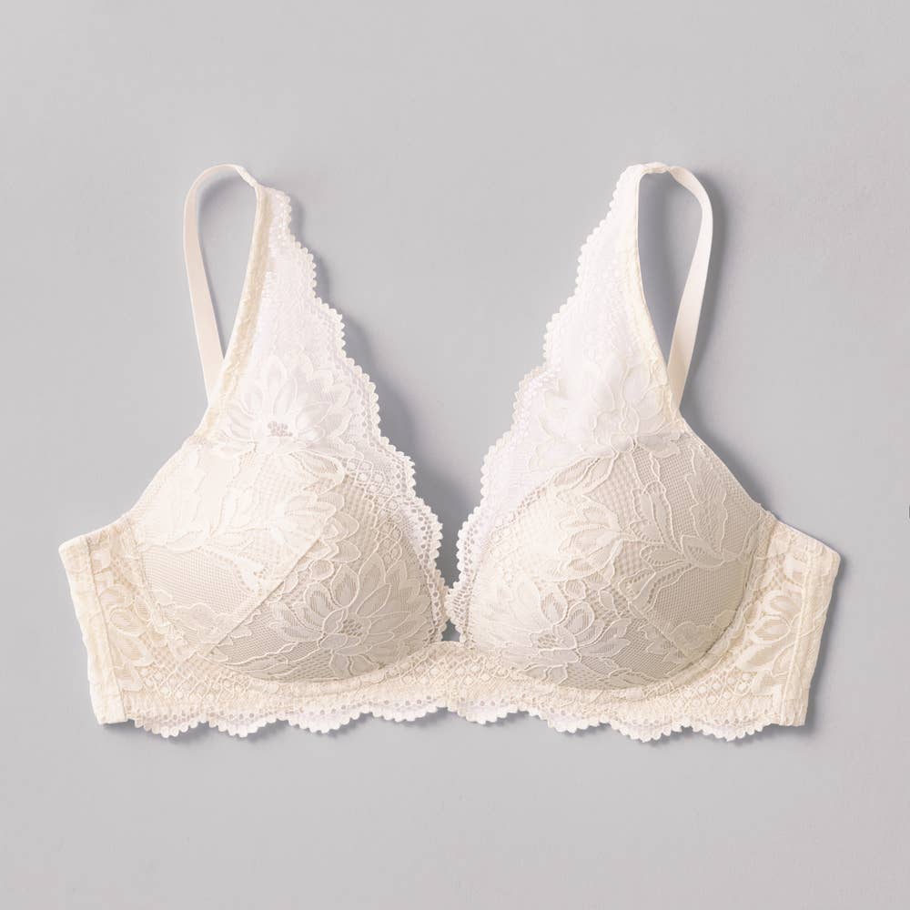 【ふわっと盛れる】ワイヤレスブラジャー【セット割対象】 JB601EC ナチュラルホワイト