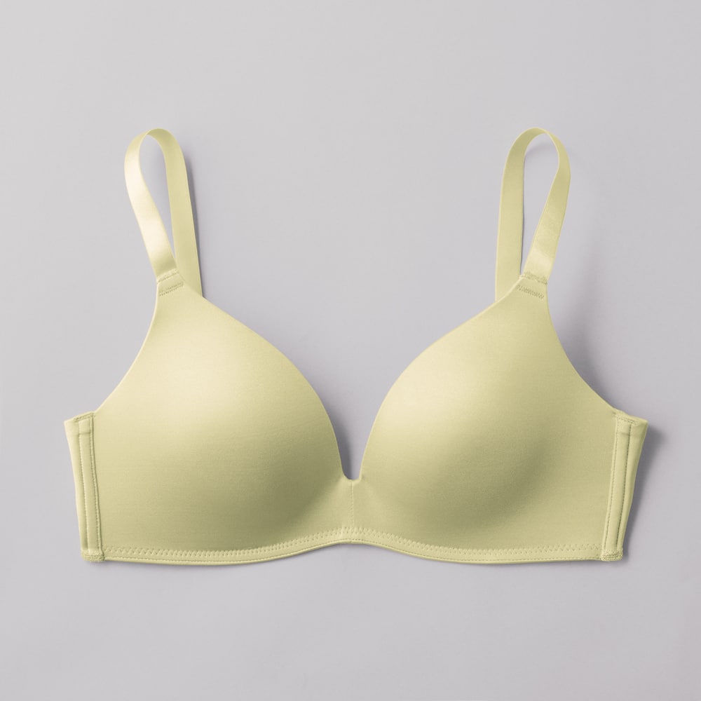 Soft Up Bra ベージュ・グリーン 2点セット フルカップブラジャー(背中すっきりブラ)(ソフトワイヤー入り