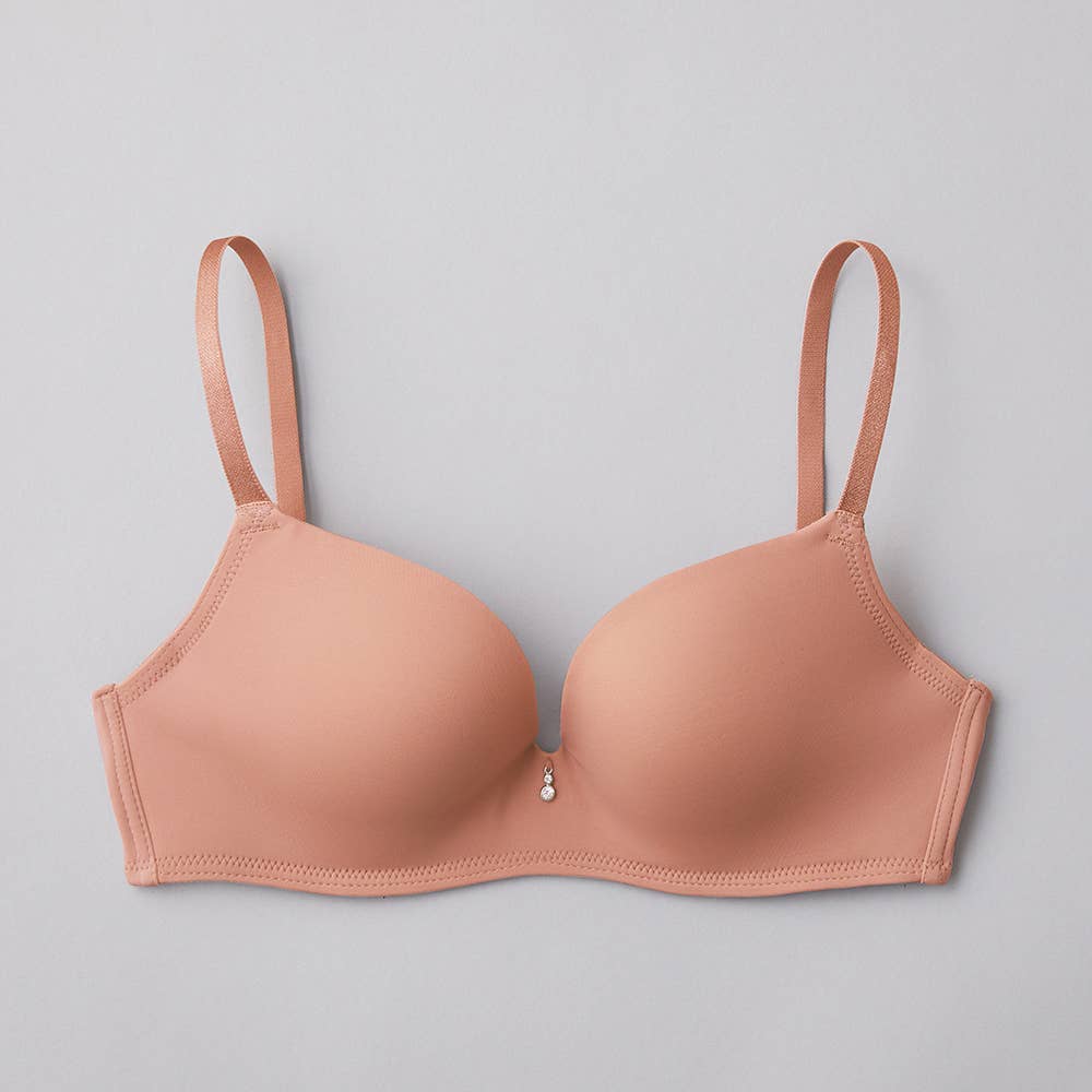 【mochibra（ふわ胸）】ノンワイヤーブラジャー【SALE】 JB6033EC ストロベリー