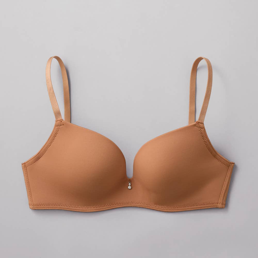 【mochibra（ふわ胸）】ノンワイヤーブラジャー【SALE】 JB6033EC ヘーゼルブラウン