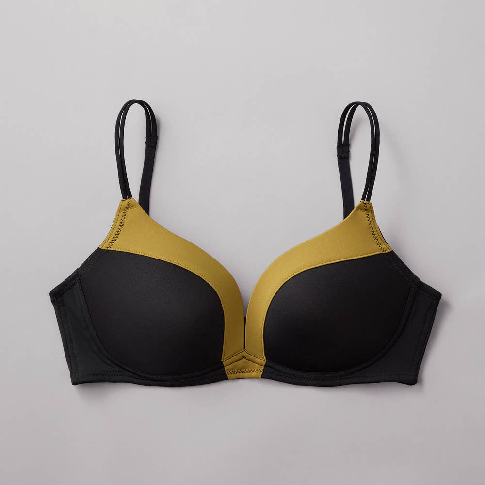 【mochibra（まる胸）】ノンワイヤーブラジャー【SALE】 JB6034EC ブラック