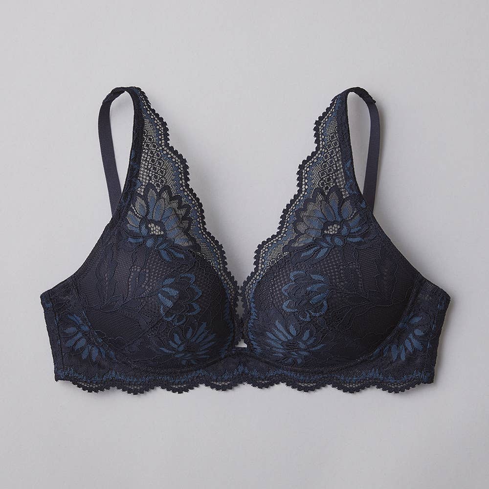 【ふわっと盛れる】ワイヤレスブラジャー【SALE】 JB6035EC ダークブルー