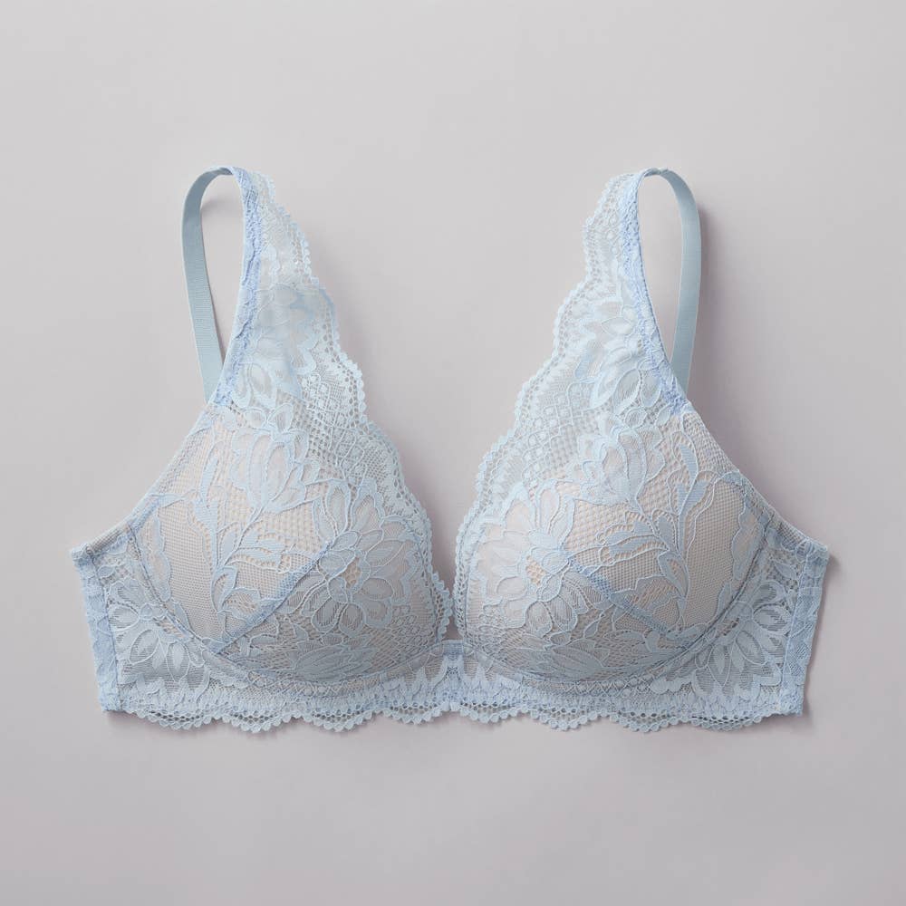 【ふわっと盛れる】ワイヤレスブラジャー【SALE】 JB6035EC ルアンブルー