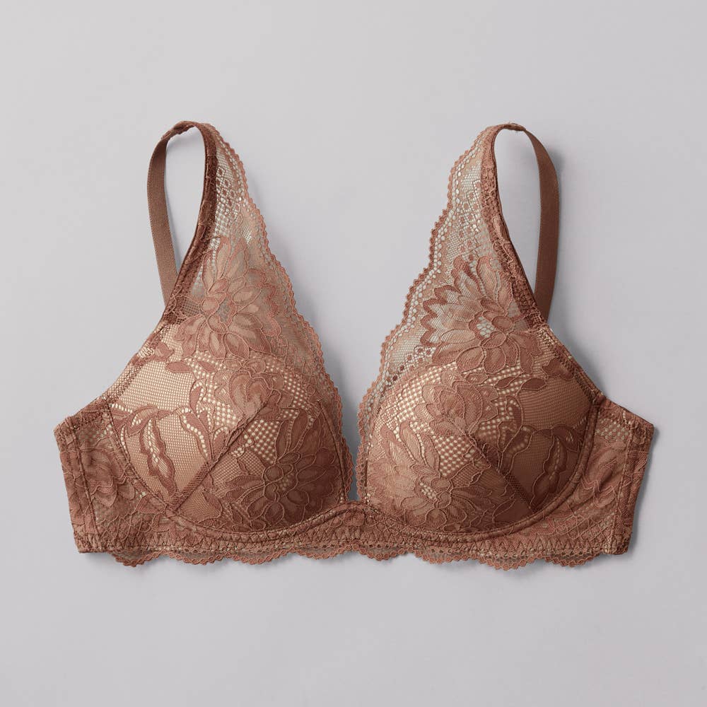 【ふわっと盛れる】ワイヤレスブラジャー【SALE】 JB6035EC ナツメグブラウン