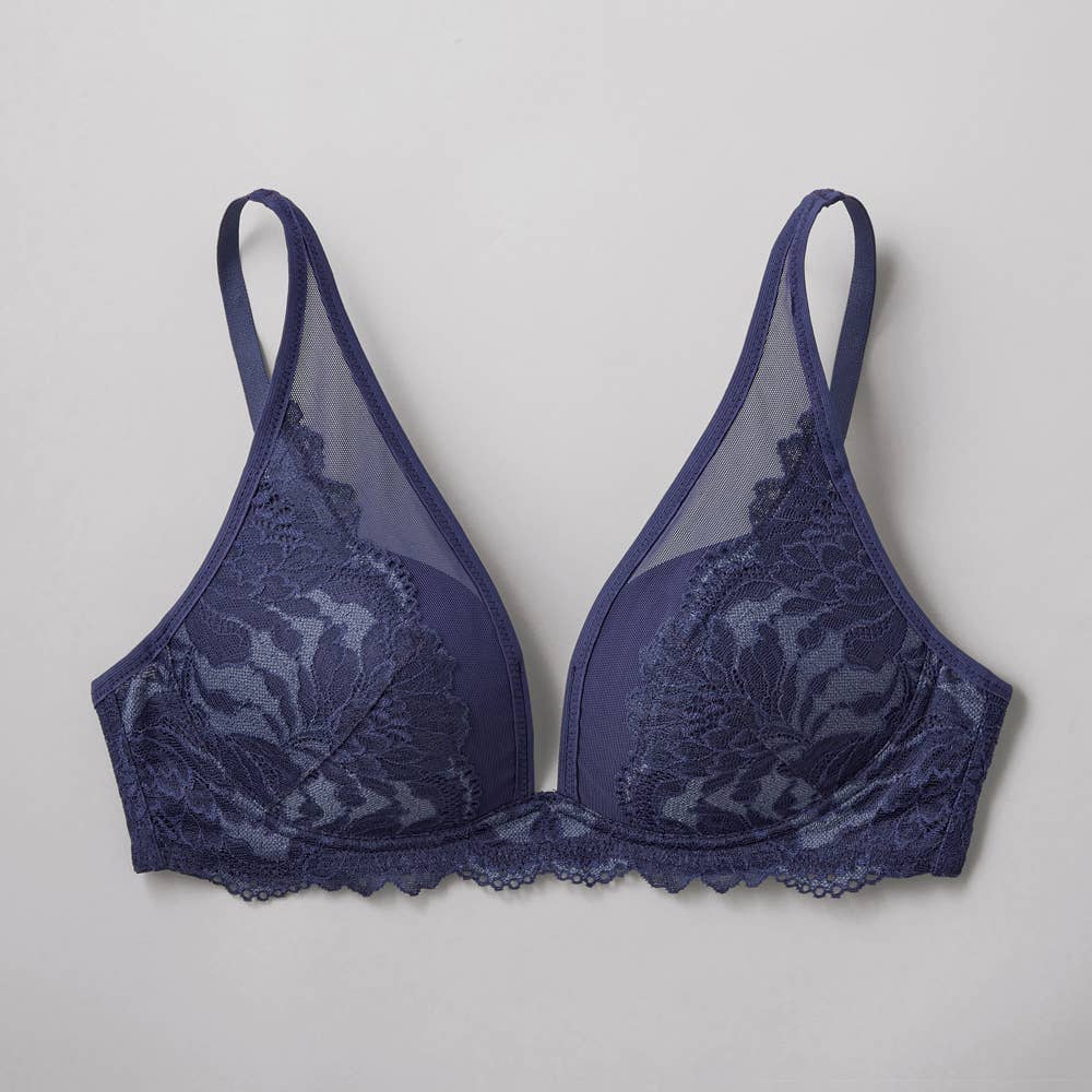 【サイドすっきり】ノンワイヤーブラジャー【SALE】 JB6036EC アイアンブルー