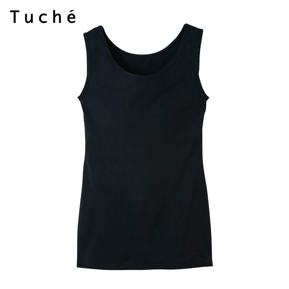 ＜GUNZE グンゼ＞ 30%OFF！Tuche(トゥシェ) 【Future Bra TANK】カップ付タンクトップ（レディース）【SALE】 ブラック LL画像