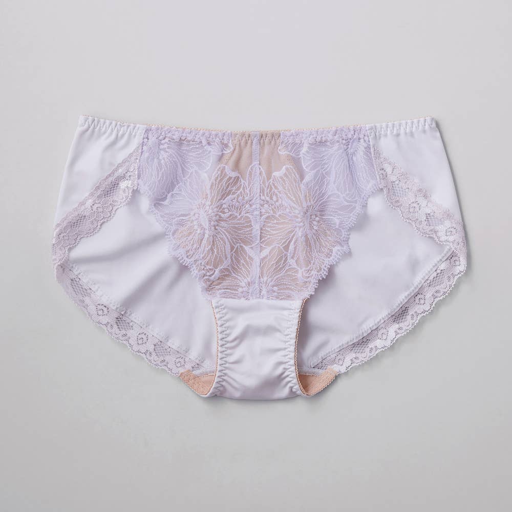 【more more Sheer BRA(透明感ブラ)】ハーフショーツ【SALE】 JS1051H ホワイトサックス