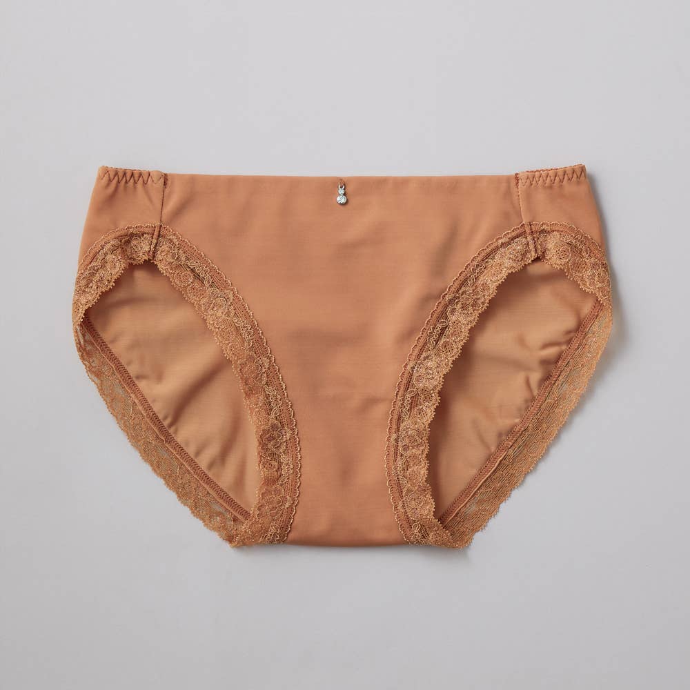 【mochibra（ふわ胸）】ハーフショーツ【セット割対象】 JS1055H ヘーゼルブラウン