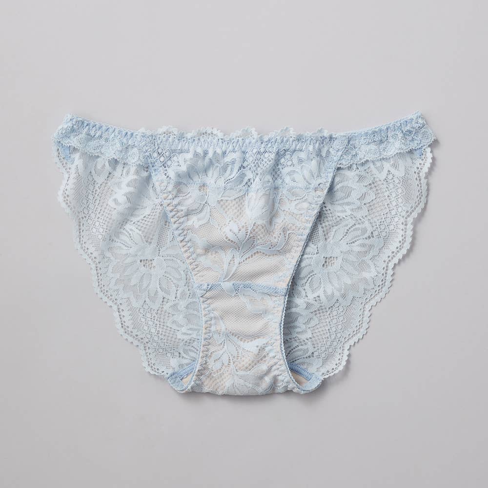 【ふわっと盛れる】総レースハーフショーツ【SALE】 JS1058EC ルアンブルー