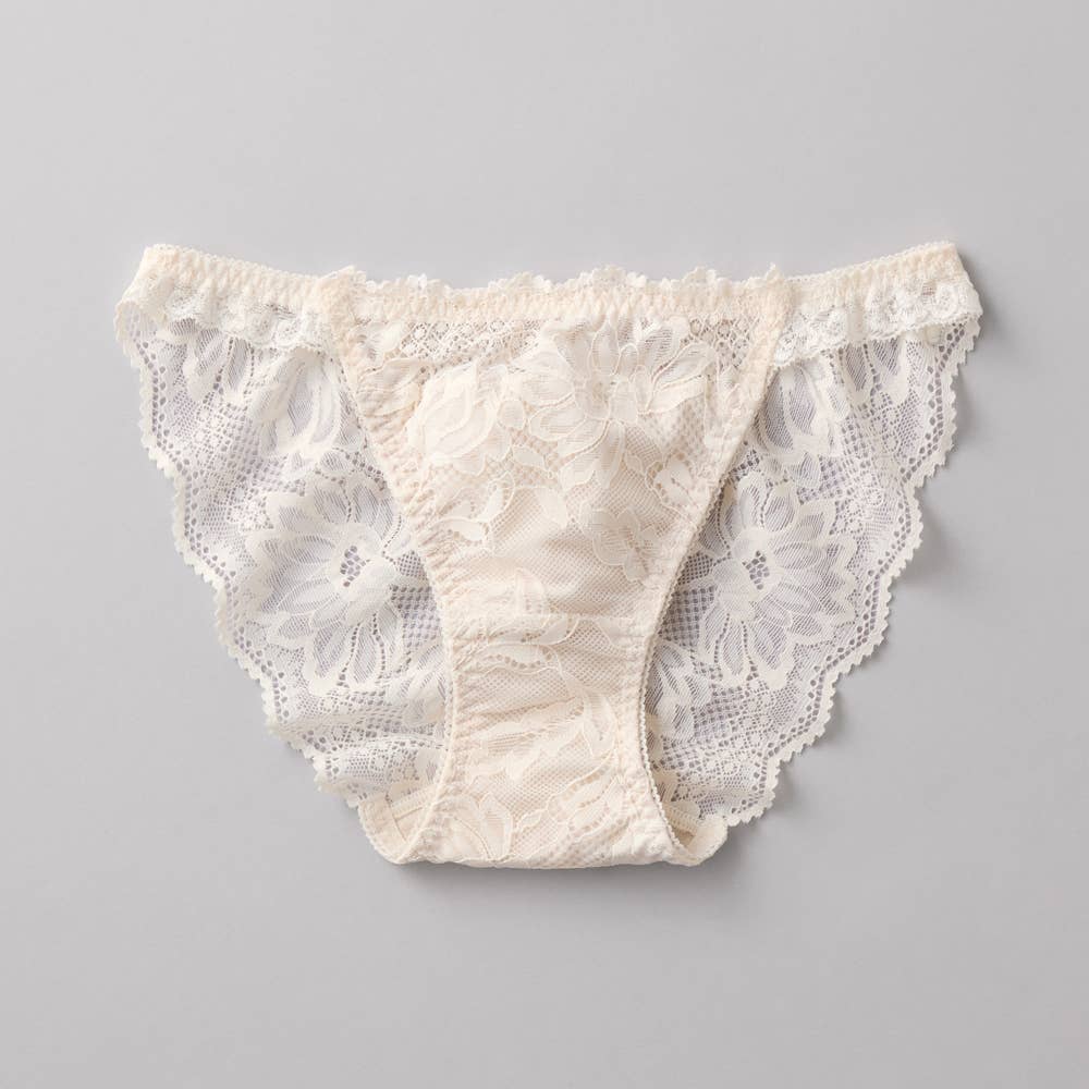 【ふわっと盛れる】総レースハーフショーツ【セット割対象】 JS1058H ナチュラルホワイト