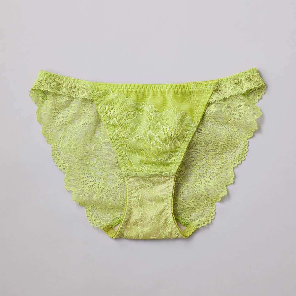 【サイドすっきり】総レースハーフショーツ【SALE】 JS1060EC シトロン