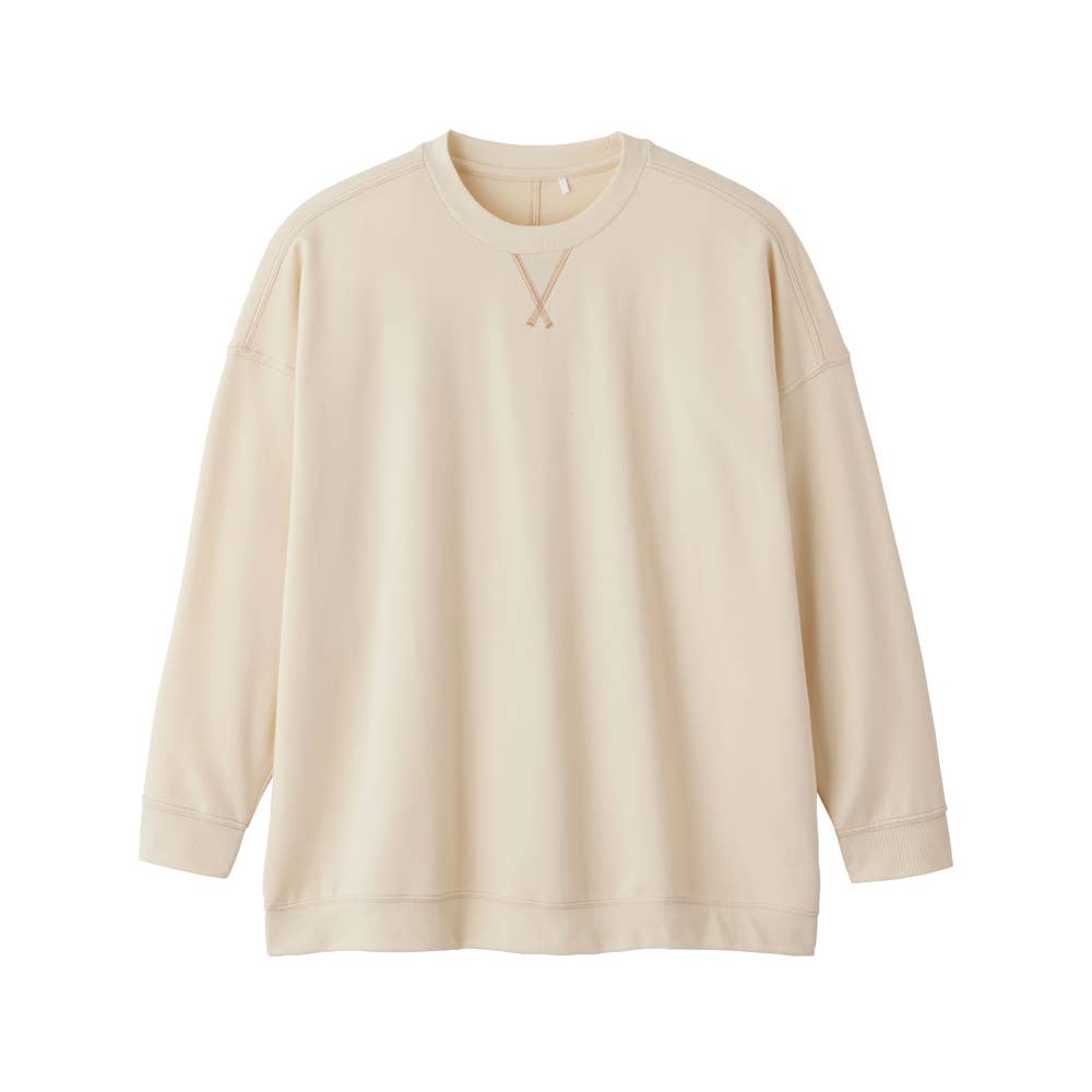 Cotton Blend Tough Sweat Top Loungewear [SALE] AT6073 Ivory