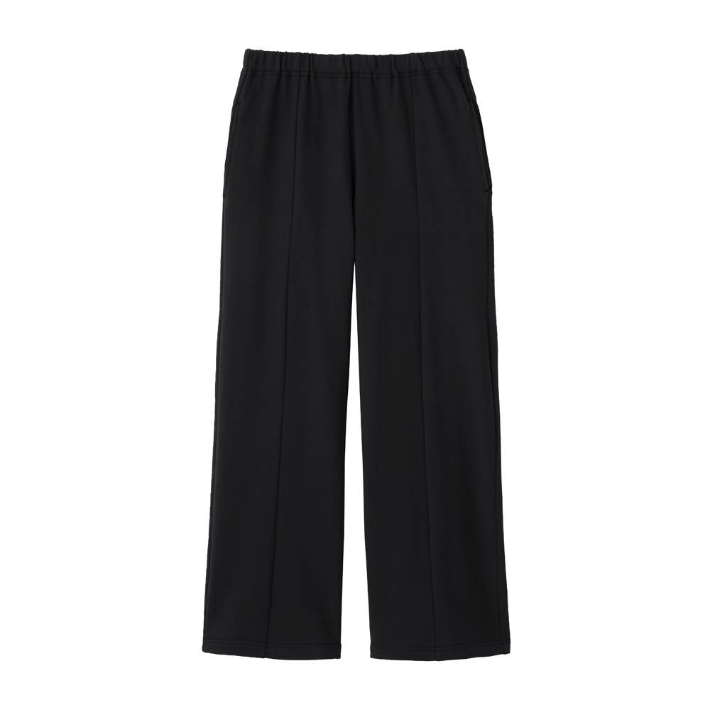 綿混 ミニ裏毛 ルームウェア 長パンツ ワイド【SALE】 BE4014 ブラック