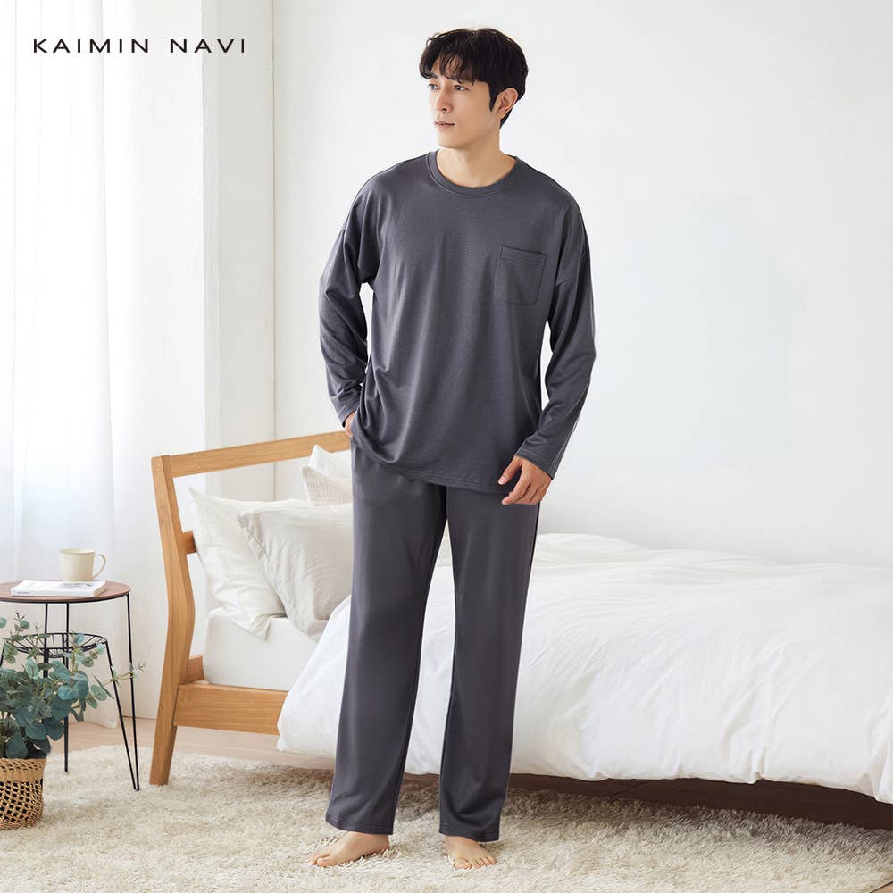 【綿混】寝返りしやすいドロップショルダー 長袖 裏起毛 Ｔシャツ