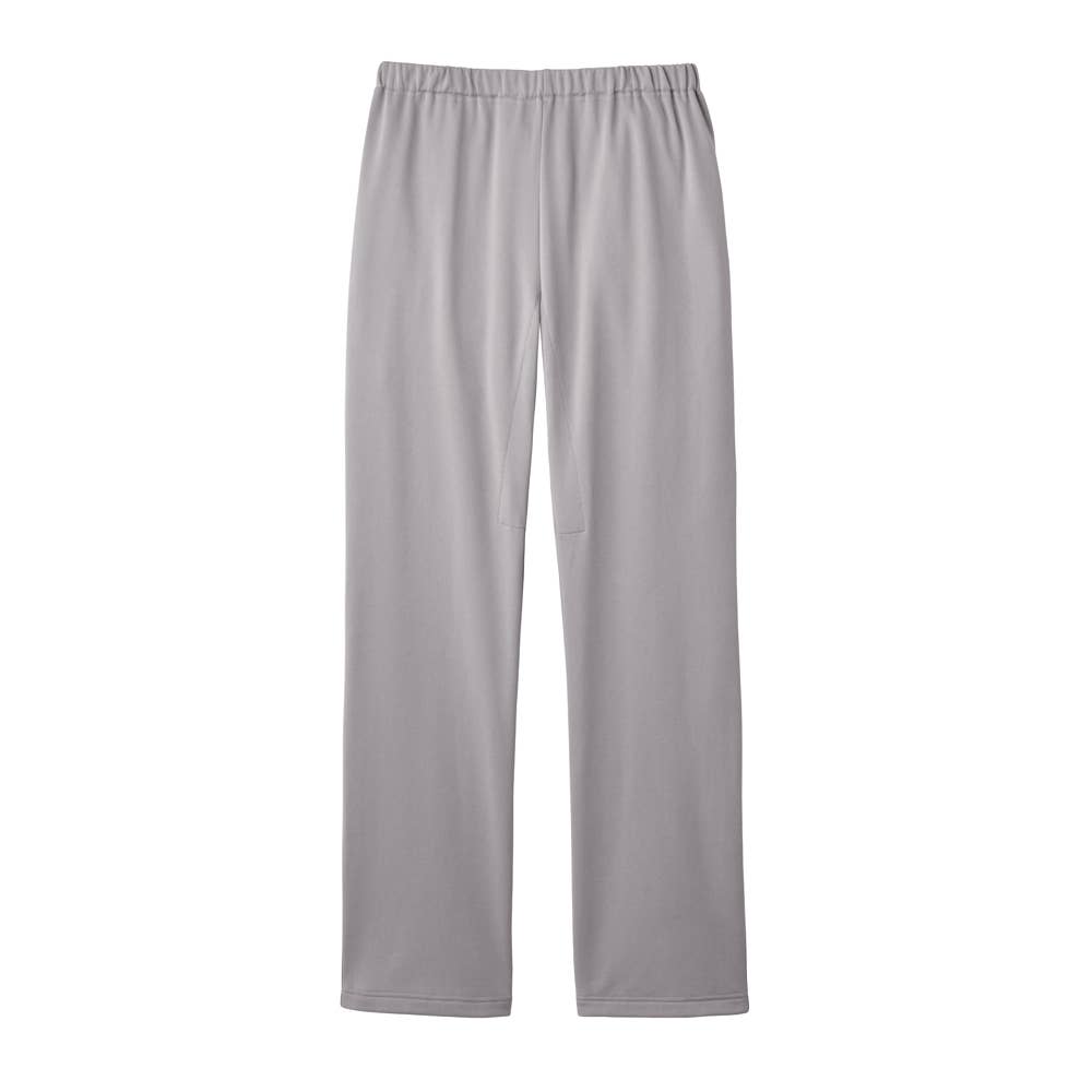 【寝るパン】内もも調温素材当て布付 長パンツ KW4013 ライトグレー