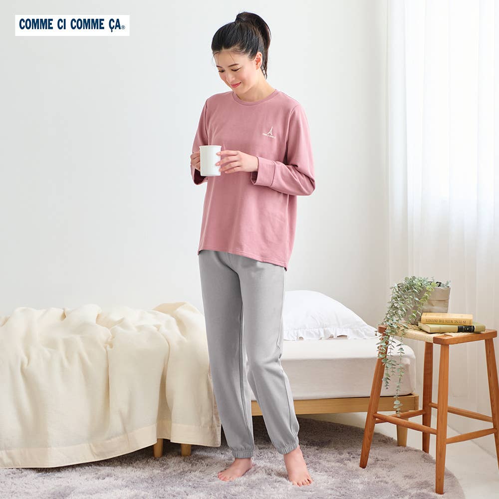 【綿混・裏起毛】長袖長パンツ ルームウェア MF6055
