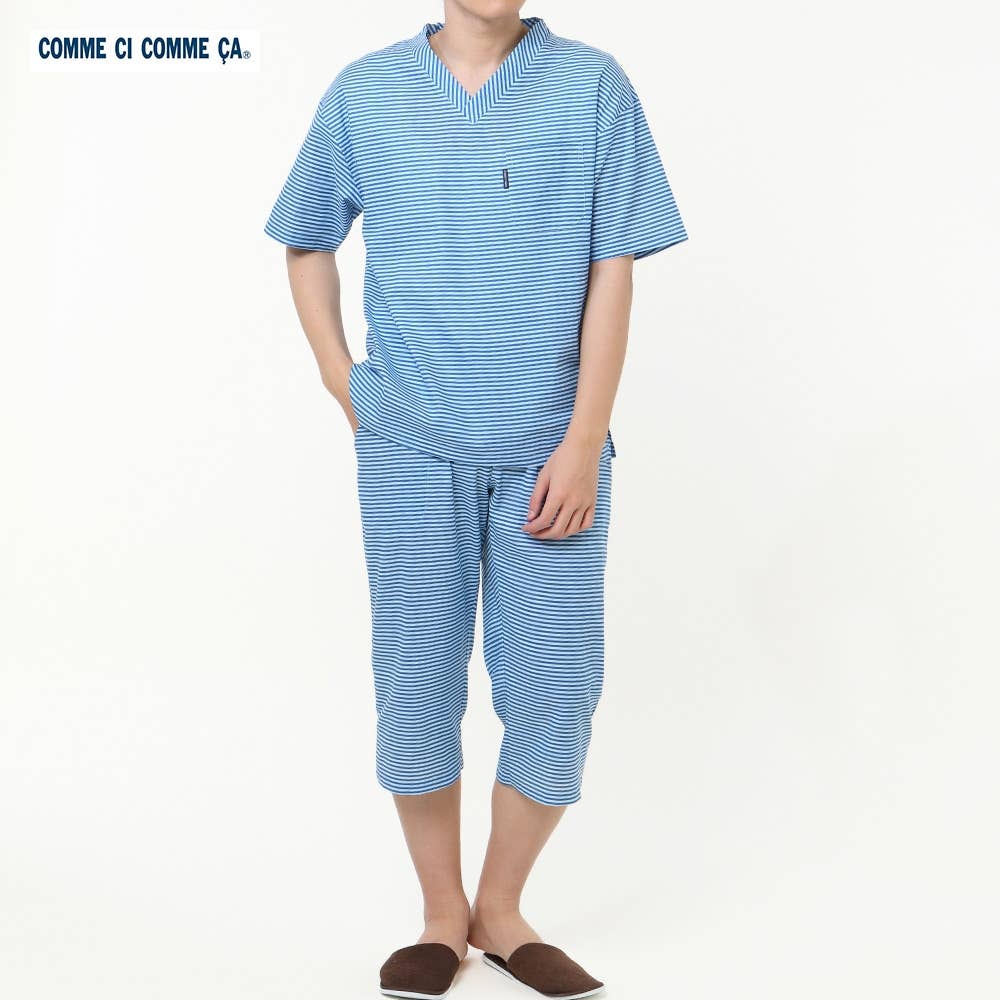 単品 ７分丈パンツ メンズ M ダークブルー メンズ