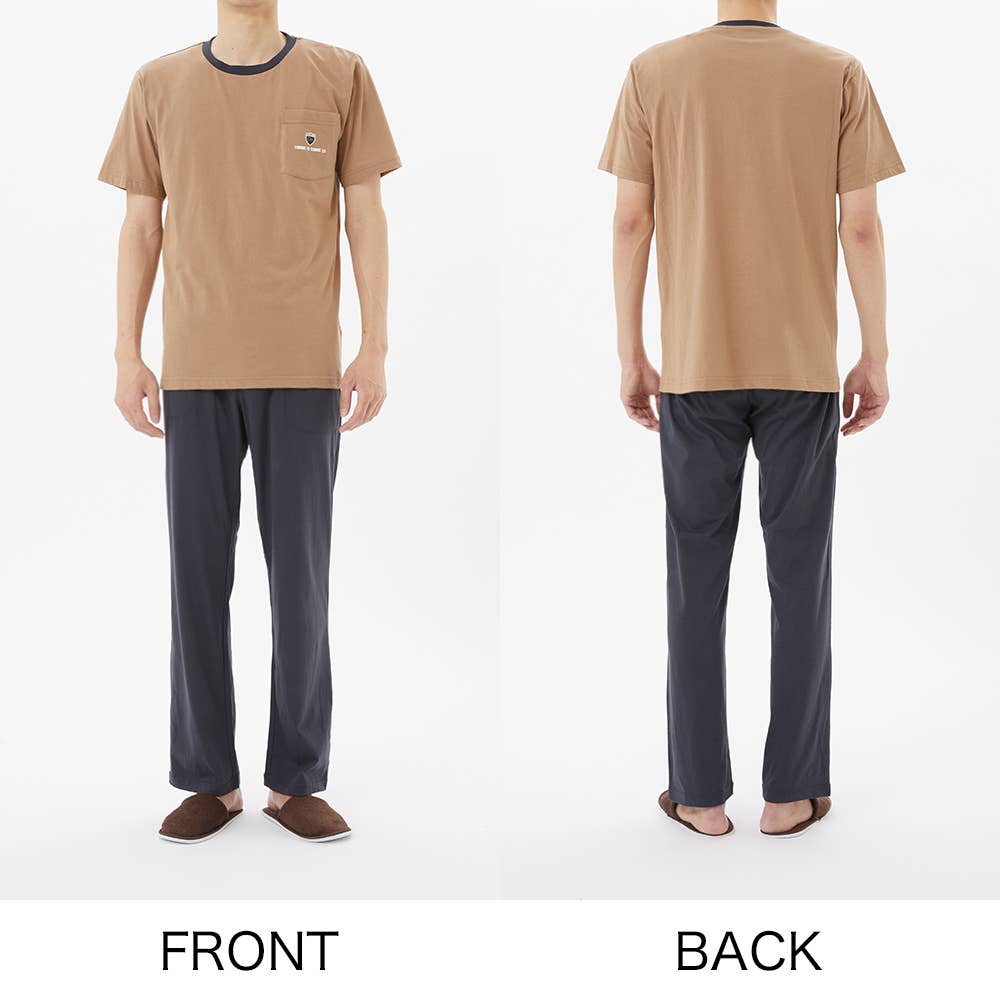 セットアップ 半袖長パンツ Sale Mh7702 メンズ パジャマ ルームウェア